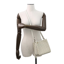 将图像加载到图库查看器中,GUCCI GG Emblem 2-Way Bucket Bag Beige&White815118 PVC Leather Size Small