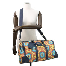 Load image into Gallery viewer, GUCCI GG Kaleidoscope Travel Bag 100th Anniversary Model Yellow/Navy647815 PVC Leather