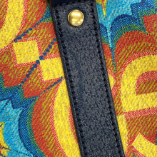 Load image into Gallery viewer, GUCCI GG Kaleidoscope Travel Bag 100th Anniversary Model Yellow/Navy647815 PVC Leather