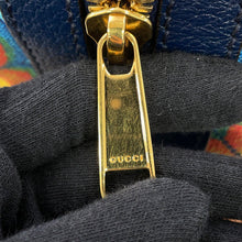 将图像加载到图库查看器中,GUCCI GG Kaleidoscope Travel Bag 100th Anniversary Model Yellow/Navy647815 PVC Leather