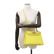 将图像加载到图库查看器中,HERMES Kelly Sellier Lime Epsom Size 28