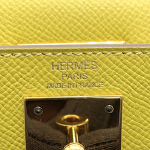 将图像加载到图库查看器中,HERMES Kelly Sellier Lime Epsom Size 28