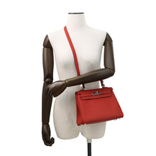 将图像加载到图库查看器中,HERMES Kelly Retourne Rouge Garance Togo Leather Size 25