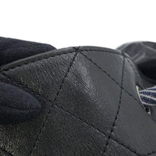 将图像加载到图库查看器中,CHANEL Embroidery One Diary Drawstring Shoulder Bag Navy/BlackA57519 Wool Leather