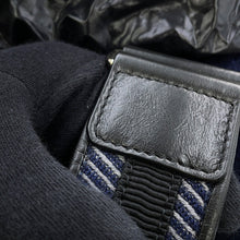 将图像加载到图库查看器中,CHANEL Embroidery One Diary Drawstring Shoulder Bag Navy/BlackA57519 Wool Leather