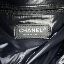 将图像加载到图库查看器中,CHANEL Embroidery One Diary Drawstring Shoulder Bag Navy/BlackA57519 Wool Leather