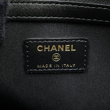 将图像加载到图库查看器中,CHANEL CC Logo Clutch Bag Black/White Tweed