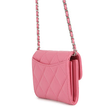 将图像加载到图库查看器中,CHANEL Matelasse ChainShoulder Coin purse PinkAP2569 Lambskin