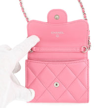 将图像加载到图库查看器中,CHANEL Matelasse ChainShoulder Coin purse PinkAP2569 Lambskin