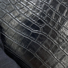 Load image into Gallery viewer, SAINT LAURENT PARIS Chain wallet Black377829 Croco embossed leather