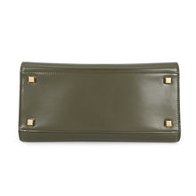 Load image into Gallery viewer, Valextra Valextra Izide Military Green Leather Size Medium