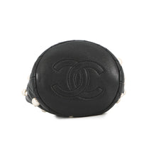Load image into Gallery viewer, CHANEL Matelasse Drawstring BagChainShoulder BlackAS2518 Lambskin Faux Pearl