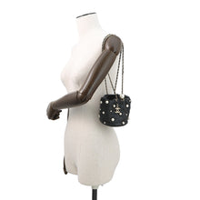 Load image into Gallery viewer, CHANEL Matelasse Drawstring BagChainShoulder BlackAS2518 Lambskin Faux Pearl