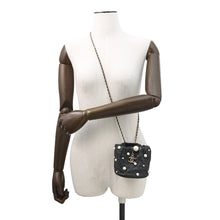 Load image into Gallery viewer, CHANEL Matelasse Drawstring BagChainShoulder BlackAS2518 Lambskin Faux Pearl