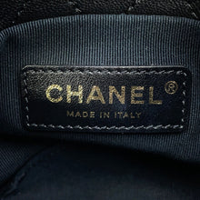 Load image into Gallery viewer, CHANEL Matelasse Drawstring BagChainShoulder BlackAS2518 Lambskin Faux Pearl