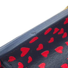 Load image into Gallery viewer, Dior Montaigne Heart Shoulder Bag Navy/Red Leather Size 30