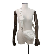 将图像加载到图库查看器中,PRADA Triangle Shoulder Bag White1BH190 Raffia