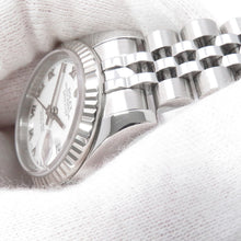 将图像加载到图库查看器中,ROLEX Datejust W26mm Stainless Steel K18WG White Dial179174