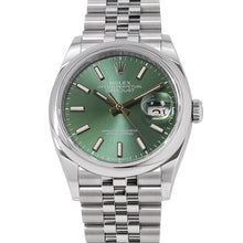 Load image into Gallery viewer, ROLEX Datejust 36 W36mm Stainless Steel Mint Green Dial126200