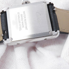 将图像加载到图库查看器中,CARTIER tank mast SM W22mm×H29.5mm Stainless Steel Leather Silver DialWSTA0042