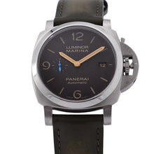 将图像加载到图库查看器中,PANERAI Luminor Marina 1950 3 Days Automatic Titanium W44mm TI Leather Brown DialPAM01351