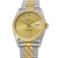Load image into Gallery viewer, ROLEX Datejust W36mm Stainless Steel K18YG Champagne Dial16233