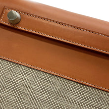 将图像加载到图库查看器中,HERMES Caleche Express Cabin Ecru/Fauve Toile Barenia Leather