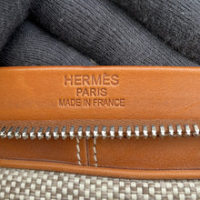 将图像加载到图库查看器中,HERMES Caleche Express Cabin Ecru/Fauve Toile Barenia Leather