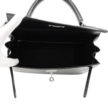 将图像加载到图库查看器中,HERMES Kelly Sellier Black Box Calf Leather Size 28