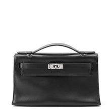 Load image into Gallery viewer, HERMES PochetteKelly Black Evergrain