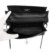 Load image into Gallery viewer, HERMES PochetteKelly Black Evergrain