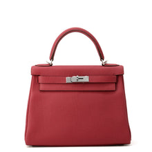 Load image into Gallery viewer, HERMES Kelly Retourne Ruby Togo Leather Size 28