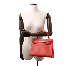 Load image into Gallery viewer, HERMES Kelly Retourne Rouge Coeur/Rouge Grenat Evercolor Size 28