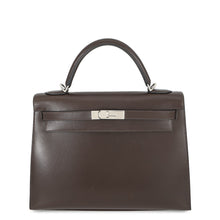 Load image into Gallery viewer, HERMES Kelly Sellier Chocolat Box Calf Leather Size 32