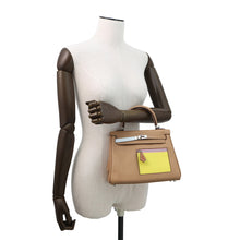 将图像加载到图库查看器中,HERMES Kelly Colormatic Chai/Blue Plume/Lime Swift Leather Size 25