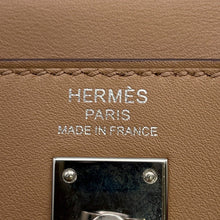 Load image into Gallery viewer, HERMES Kelly Colormatic Chai/Blue Plume/Lime Swift Leather Size 25