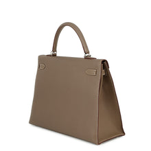 Load image into Gallery viewer, HERMES Kelly Sellier Etoupe/Ruby Epsom Size 35