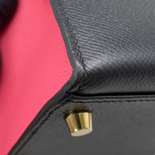 将图像加载到图库查看器中,HERMES Kelly Sellier Rose Azalee/Black Epsom Size 28