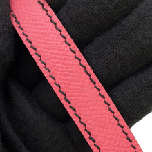 将图像加载到图库查看器中,HERMES Kelly Sellier Rose Azalee/Black Epsom Size 28