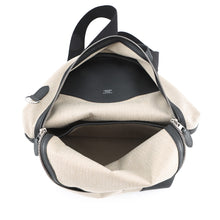 Load image into Gallery viewer, HERMES All bags Backpack Ecru/Black Toile Bivouac Swift Leather