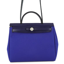 Load image into Gallery viewer, HERMES Herbag zip Blue Electric/Blue Saphir Toile H Vache Hunter Leather Size PM