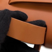 将图像加载到图库查看器中,HERMES Herbag zip Orange/Natural Toile H Vache Hunter Leather Size PM