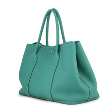 将图像加载到图库查看器中,HERMES Garden Party Malachite Negonda Leather Size PM