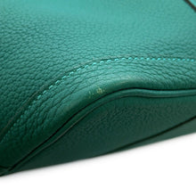 将图像加载到图库查看器中,HERMES Garden Party Malachite Negonda Leather Size PM