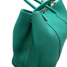 将图像加载到图库查看器中,HERMES Garden Party Malachite Negonda Leather Size PM