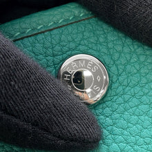 将图像加载到图库查看器中,HERMES Garden Party Malachite Negonda Leather Size PM