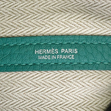 将图像加载到图库查看器中,HERMES Garden Party Malachite Negonda Leather Size PM