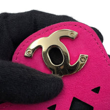 Load image into Gallery viewer, CHANEL Punching Chain Shoulder Bag Black/PinkAS2376 Calf Leather Size 25