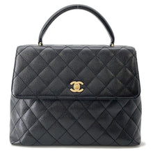 Load image into Gallery viewer, CHANEL Matelasse Top Handle Bag BlackA12397 Caviar Leather