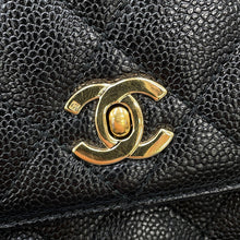 Load image into Gallery viewer, CHANEL Matelasse Top Handle Bag BlackA12397 Caviar Leather